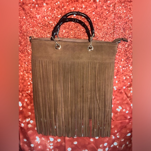 Large caramel leather bag - Picture 7 of 7